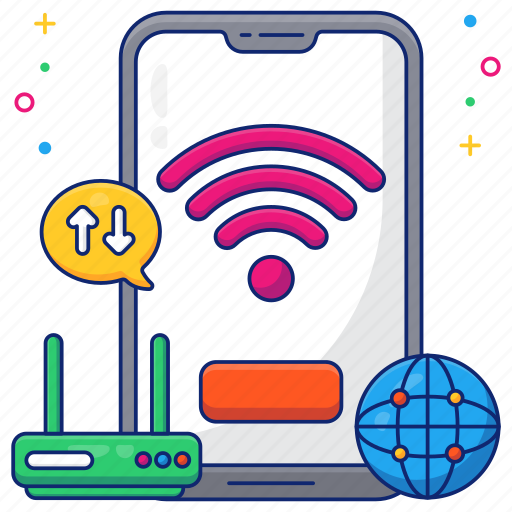 Mobile wifi, mobile internet, mobile wireless connection, broadband network, mobile signals icon - Download on Iconfinder