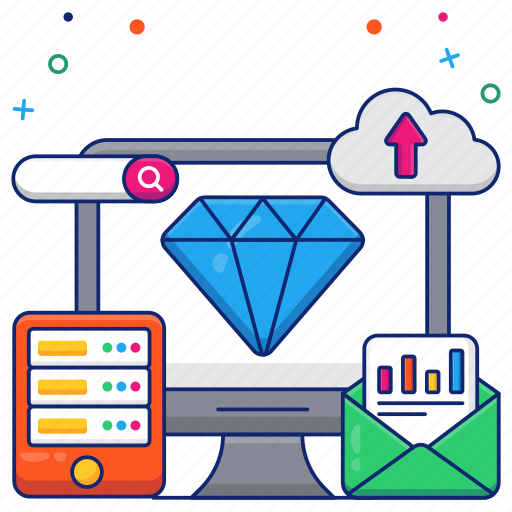 Premium data, business mail, email, cloud data transfer, cloud data upload icon - Download on Iconfinder