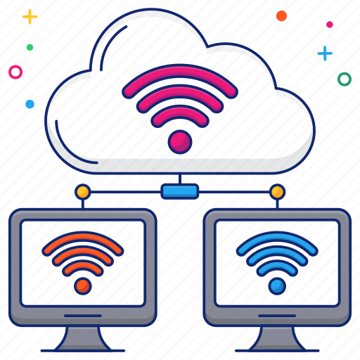 Cloud wifi, cloud hosting, cloud connected device, cloud internet connection, wireless network icon - Download on Iconfinder