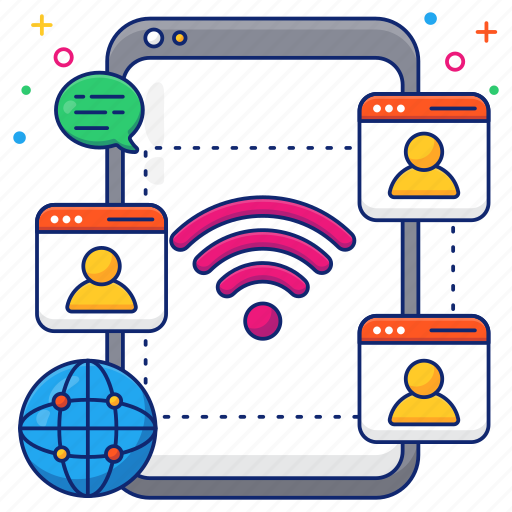 Mobile wifi users, mobile internet, mobile wireless connection, broadband network, mobile signals icon - Download on Iconfinder