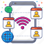 mobile wifi users, mobile internet, mobile wireless connection, broadband network, mobile signals 