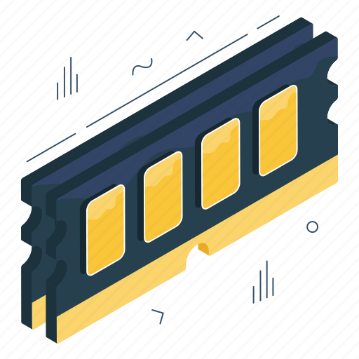 Ram, random access memory, computer accessory, memory storage, hardware icon - Download on Iconfinder