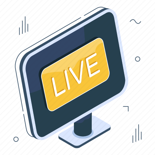 Live streaming, live broadcast, live media, online streaming, multimedia icon - Download on Iconfinder