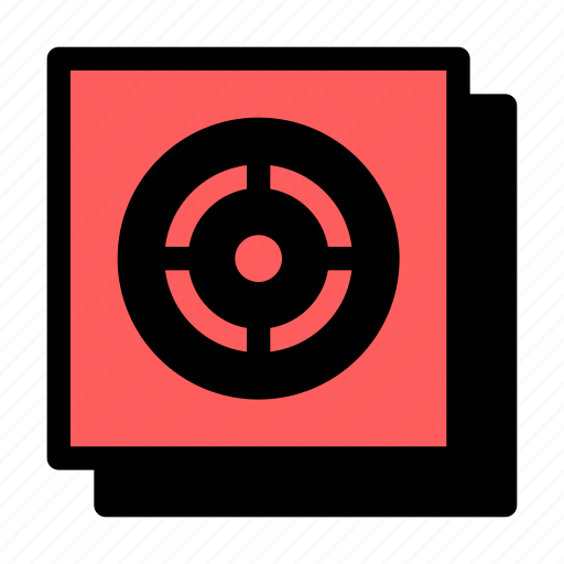 Target, focus, arrow, brutal, solid, shadow icon - Download on Iconfinder