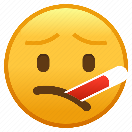 Emoji, face, sick, smiley, thermometer, virus, with icon - Download on Iconfinder