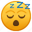 emoji, emoticon, face, sleep, sleeping, smiley 