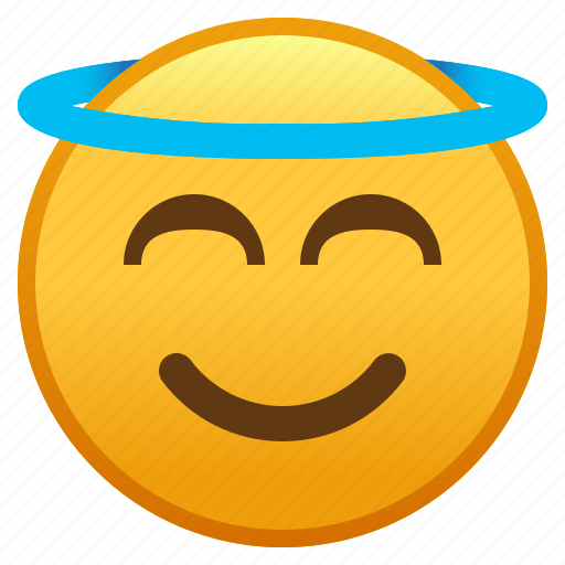Angel, emoji, face, halo, smiley, smiling, with icon - Download on Iconfinder