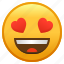 emoji, eyes, face, heart, love, smiling, with 