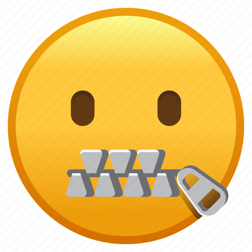 Emoji, face, mouth, smiley, zipper icon - Download on Iconfinder