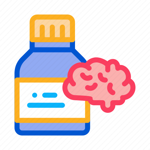 Bottle, brain, medicine, neurology, pills icon - Download on Iconfinder