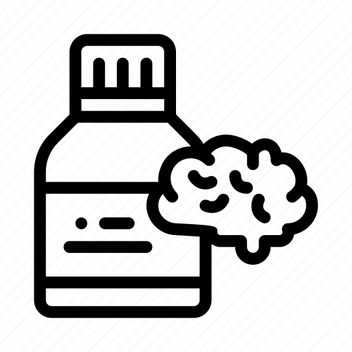 Bottle, brain, medicine, neurology, pills icon - Download on Iconfinder