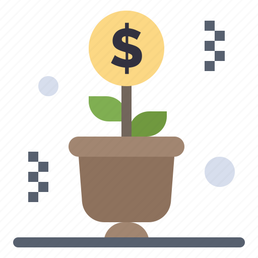 Growing, money, plant, pot, success icon - Download on Iconfinder