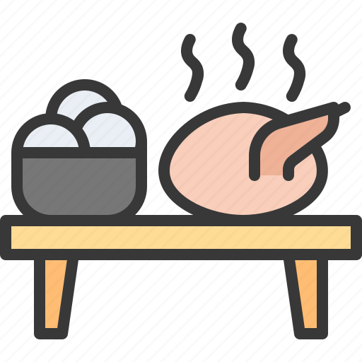 Food, from, table, meal, rice, chicken, dinner icon - Download on Iconfinder