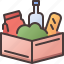 grocery, basket, supply, stock, foods, food, bottle, vegetable, bread 