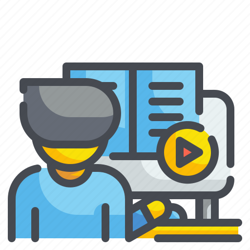 Book, computer, education, elearning, learning, online, video icon - Download on Iconfinder