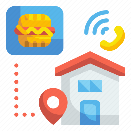 Delivery, food, location, motorbike, scooter, takeaway, transport icon - Download on Iconfinder