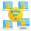 communications, conference, group, laptop, meeting, network, online 