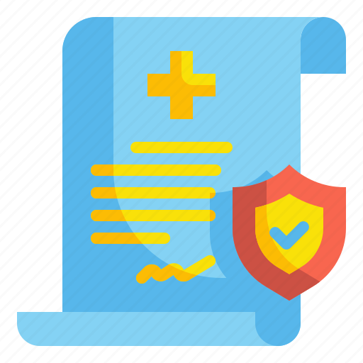 Contract, document, health, hygiene, insurance, safety, shield icon - Download on Iconfinder