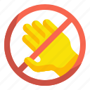 forbidden, gesture, hand, no, prohibition, signaling, touch