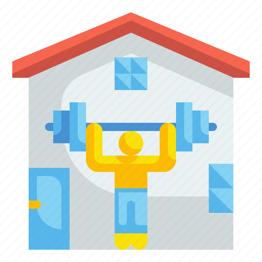 Coronavirus, dumbbell, exercise, healthcare, home, house, workout icon - Download on Iconfinder