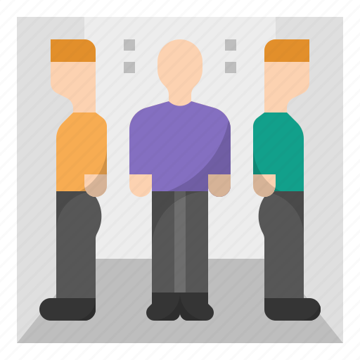 Elevator, floor, lift, office, facing the wall in lift, new normal, social distancing icon - Download on Iconfinder