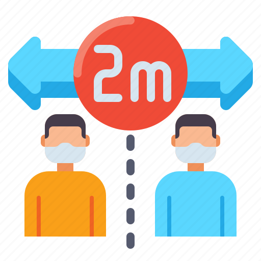 2m, distance, safety, medical icon - Download on Iconfinder