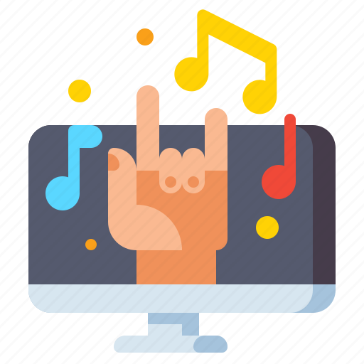 Online, concert, music, computer icon - Download on Iconfinder