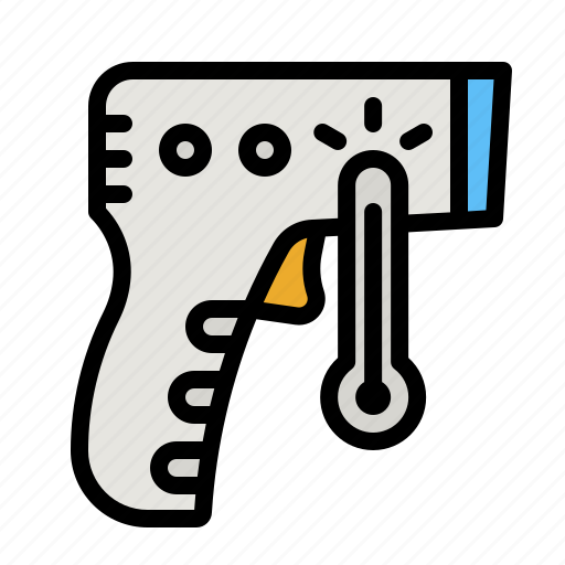 Thermometer, gun, temperature, healthcare, medical icon - Download on Iconfinder