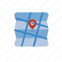 blue, location, map, direction, navigation