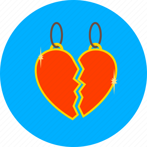 Broken, heart, love, match, medalion, romantic, valentines icon - Download on Iconfinder
