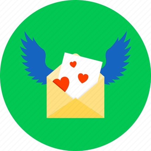 Letter, love, lovewishes, mail, message, romance, wings icon - Download on Iconfinder