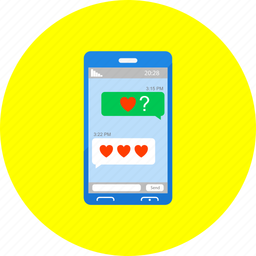 Mobile, phone, chat, communication, love, lovechat, message icon - Download on Iconfinder