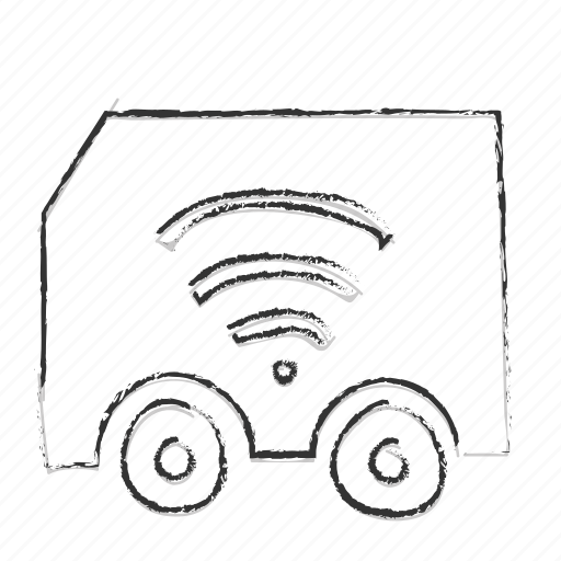 Automatic truck, electric transport, future transportation, remote transport, self driving truck, tech icon - Download on Iconfinder