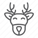 christmas, deer, head, moose, reindeer, rudolph