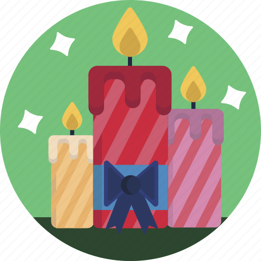 Candle, colorful, decoration, fire, light, new, year icon - Download on Iconfinder