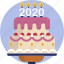cake, candles, celebrate, new, party, year 