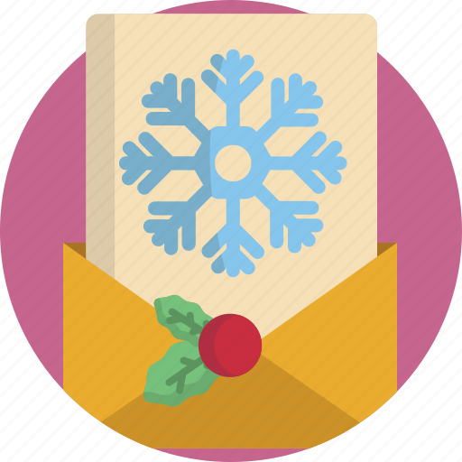 Greeting, letter, message, new, postcard, snowflake, year icon - Download on Iconfinder