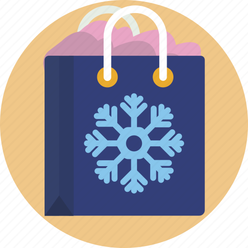 Bag, gift, new, present, snowflake, year icon - Download on Iconfinder