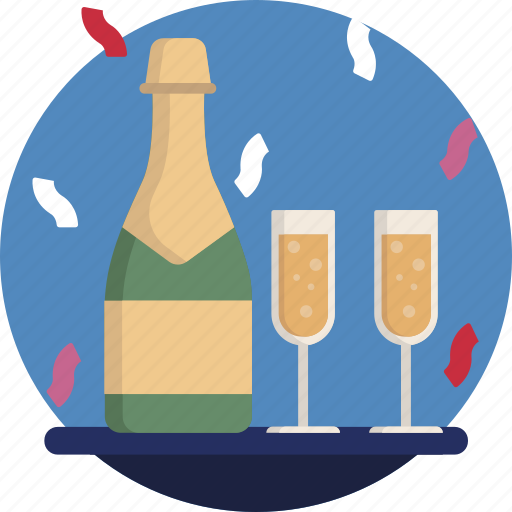 Celebration, champagne, drink, event, new, party, year icon - Download on Iconfinder
