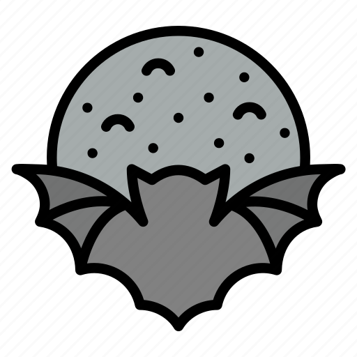 Bat, moon, night, midnight icon - Download on Iconfinder