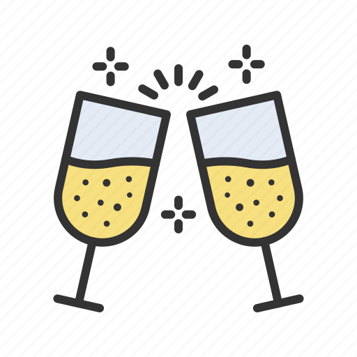 Cheers, wine glasses, celebration, cocktail, glasses icon - Download on Iconfinder