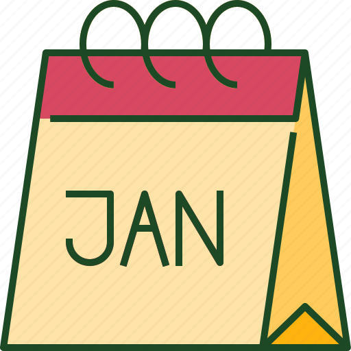 Calendar, january, time, month, new year, date icon - Download on Iconfinder