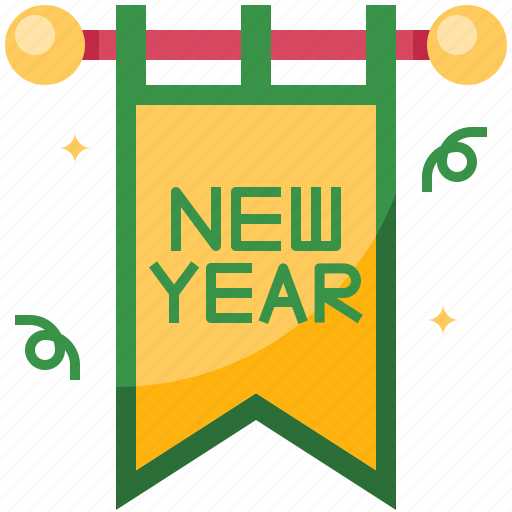 Banner, background, poster, new year, sign, decoration, celebration icon - Download on Iconfinder
