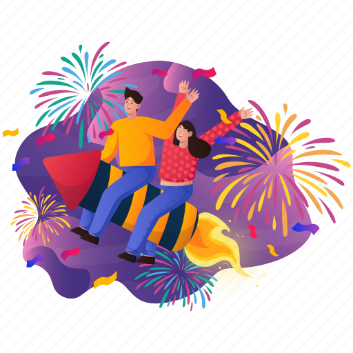 Firework, party, firecracker, fireworks, celebration, rocket, startup illustration - Download on Iconfinder