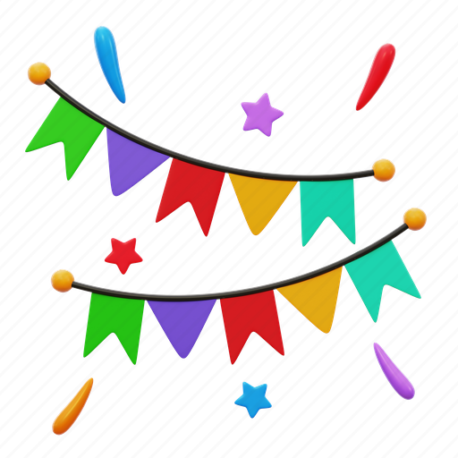 New year, party, decoration, 3d icon 3D illustration - Download on Iconfinder