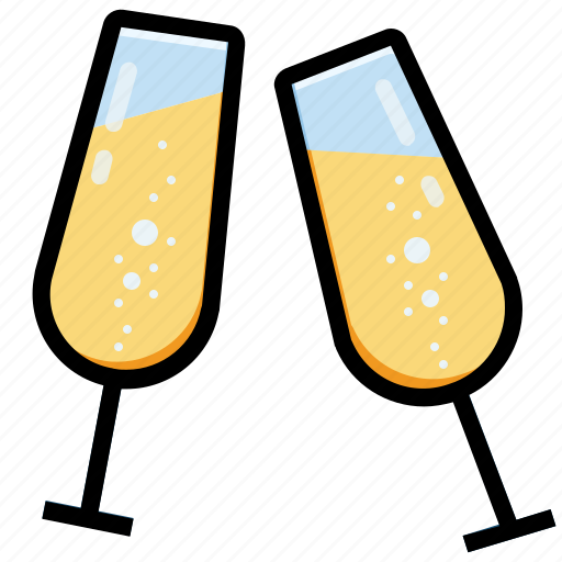 Alcohol, beverage, champagne, drink, glass, party icon - Download on Iconfinder