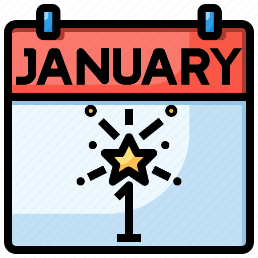 Calendar, celebration, january, holliday, festive, new year icon - Download on Iconfinder