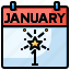 calendar, celebration, january, holliday, festive, new year 