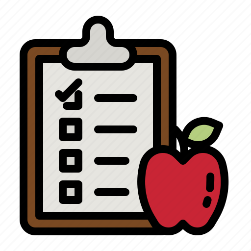 Nutrition, apple, diet, plan, clipboard icon - Download on Iconfinder