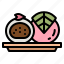 mochi, bakery, sweet, asian, food 